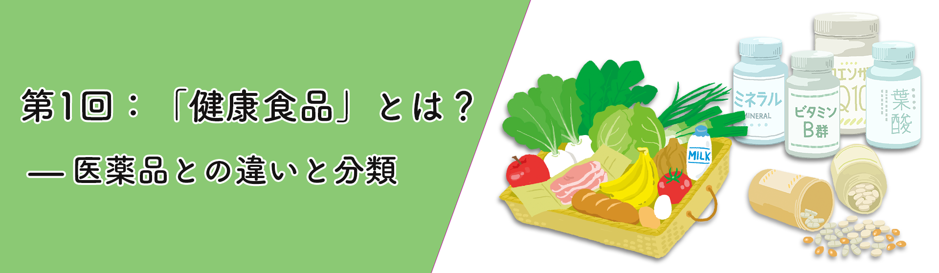 第1回:「健康食品」とは? — 医薬品との違いと分類